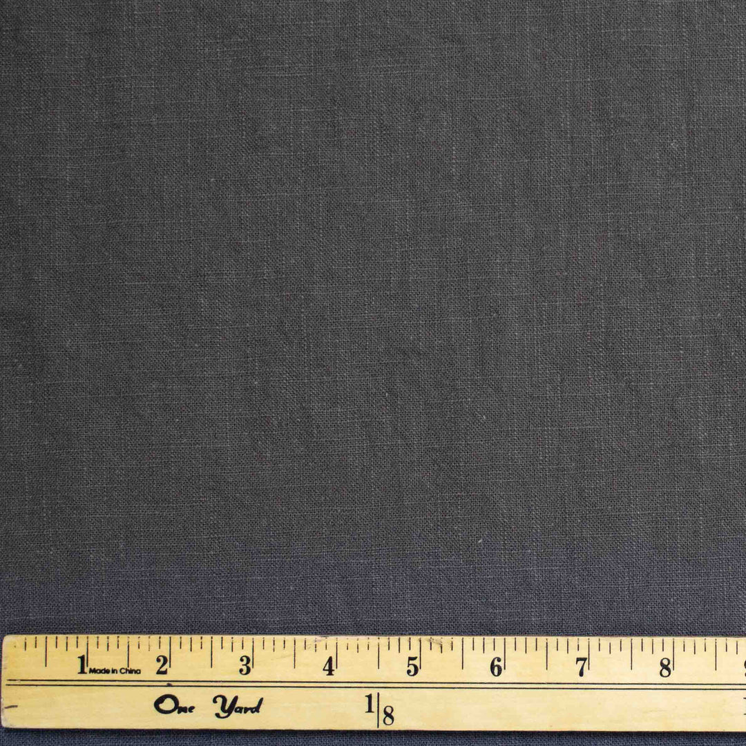 Linen Plain Weave - Charcoal