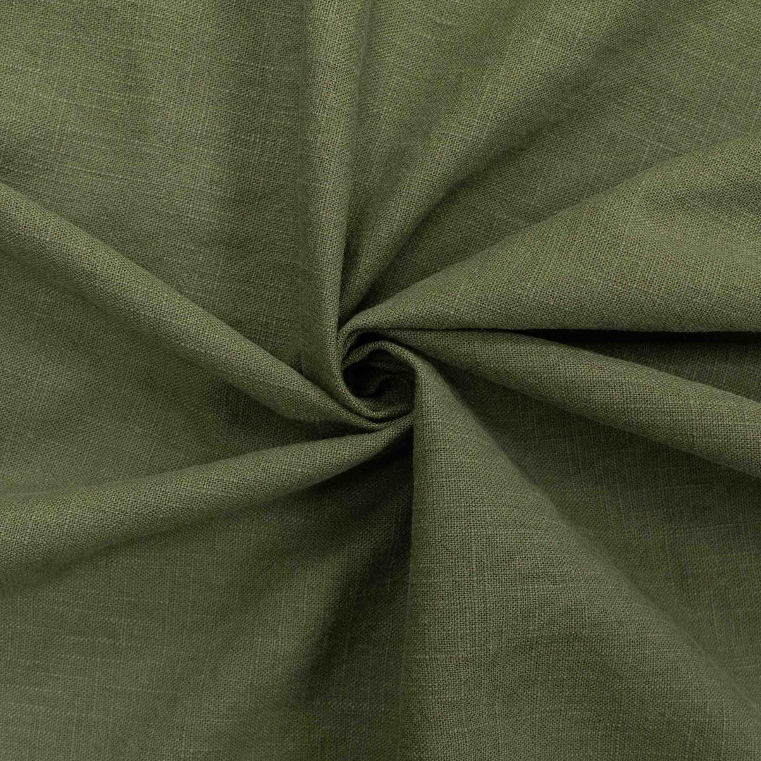 Linen Plain Weave - Deep Green