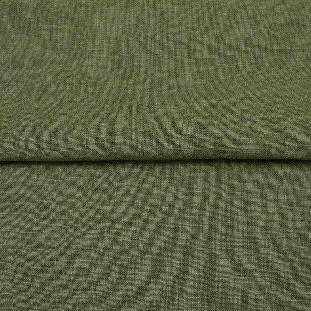 Linen Plain Weave - Deep Green