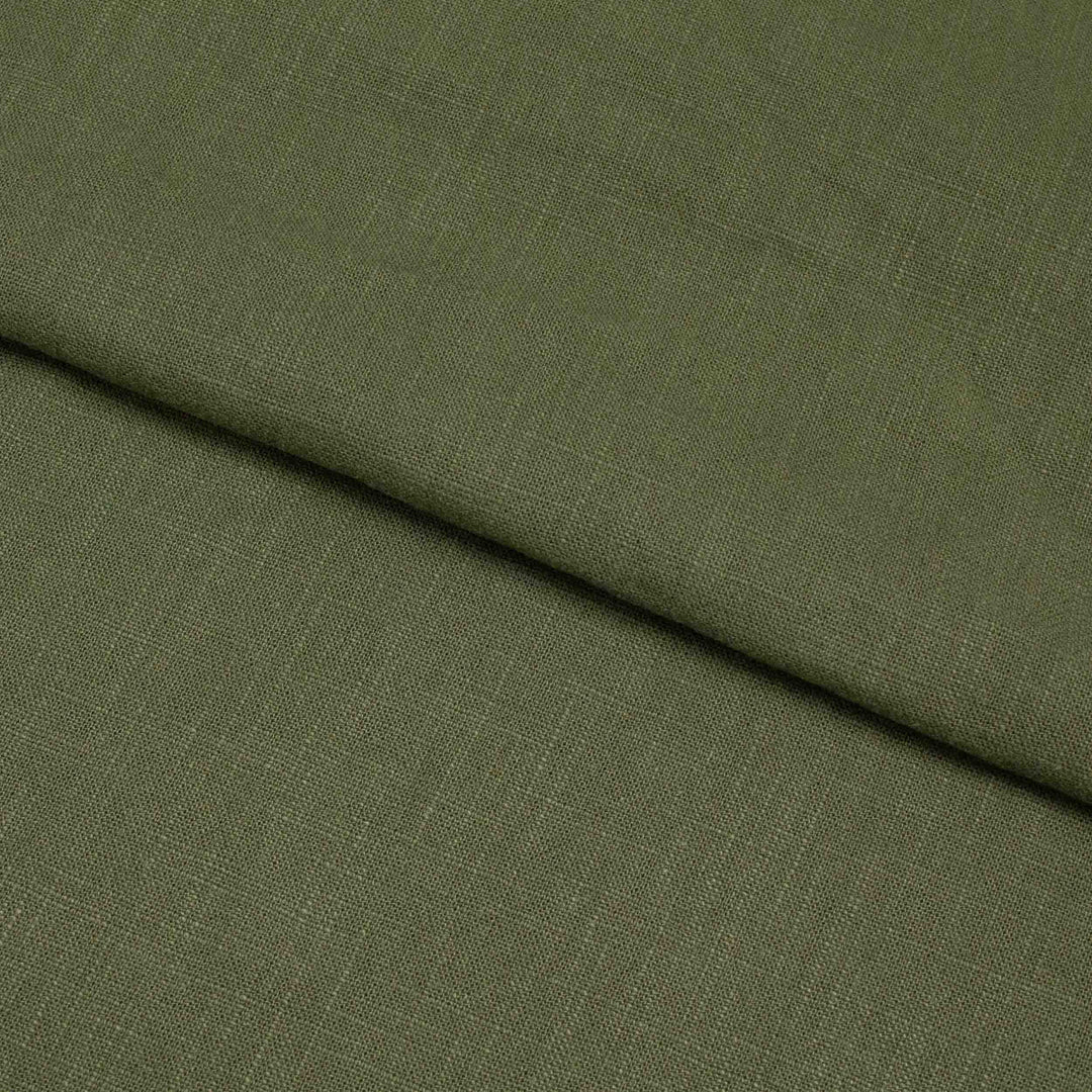 Linen Plain Weave - Deep Green
