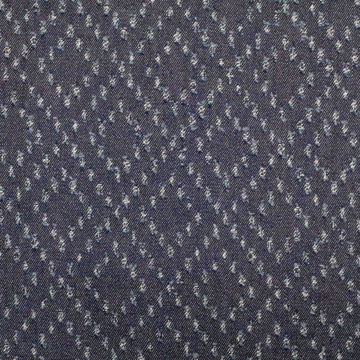 Cotton Perforated Denim - Diamond Navy