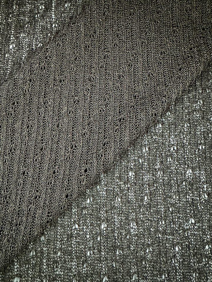 Sweater Knit - Poly Linen - Black