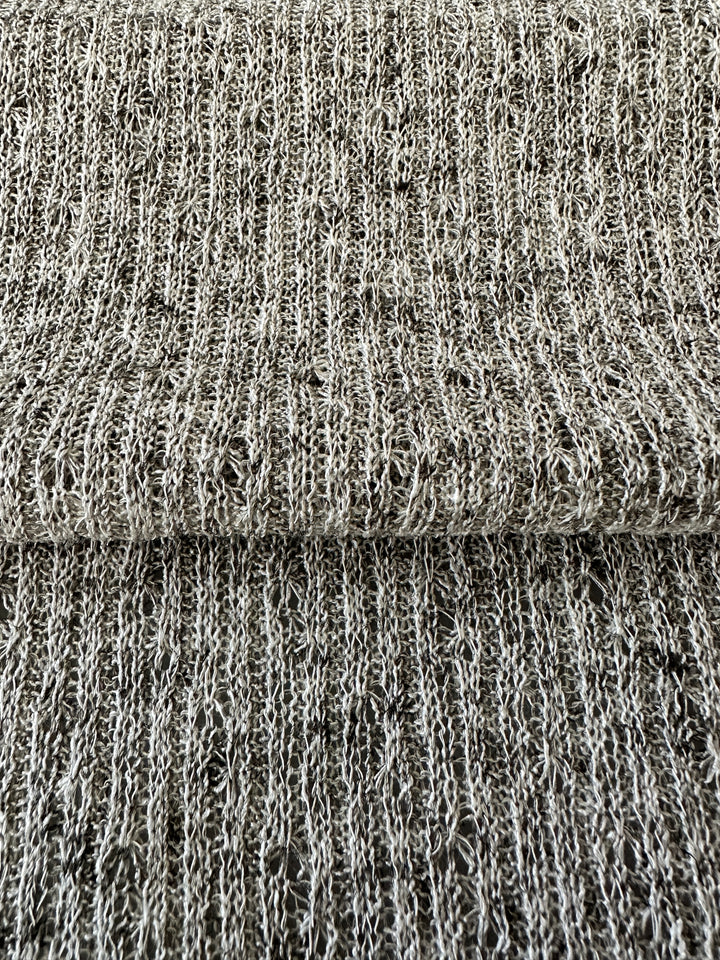 Sweater Knit - Poly Linen - Light Grey
