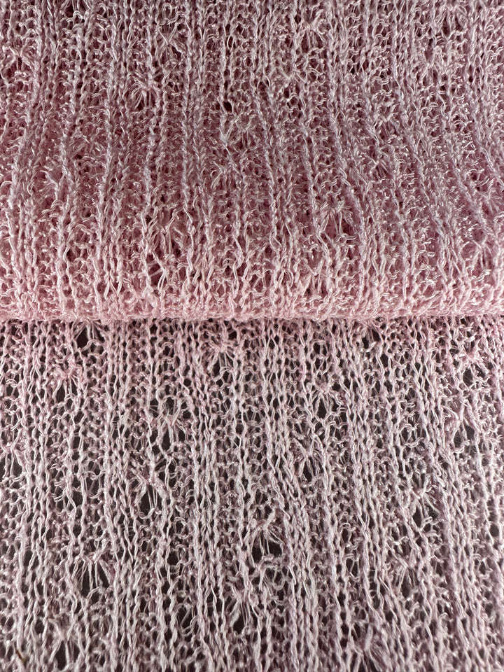 Sweater Knit - Poly Linen - Pale Pink