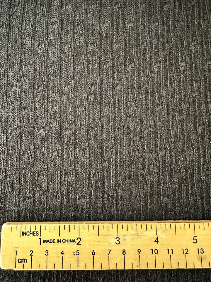 Sweater Knit - Poly Linen - Black