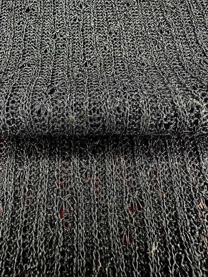 Sweater Knit - Poly Linen - Black