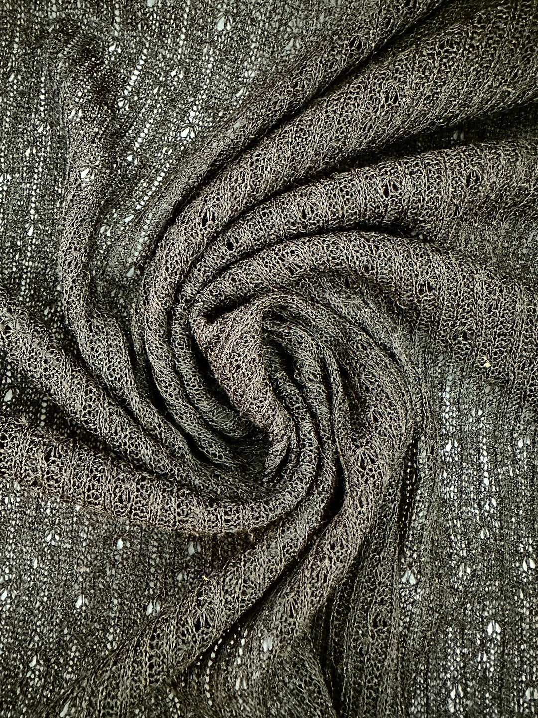 Sweater Knit - Poly Linen - Black