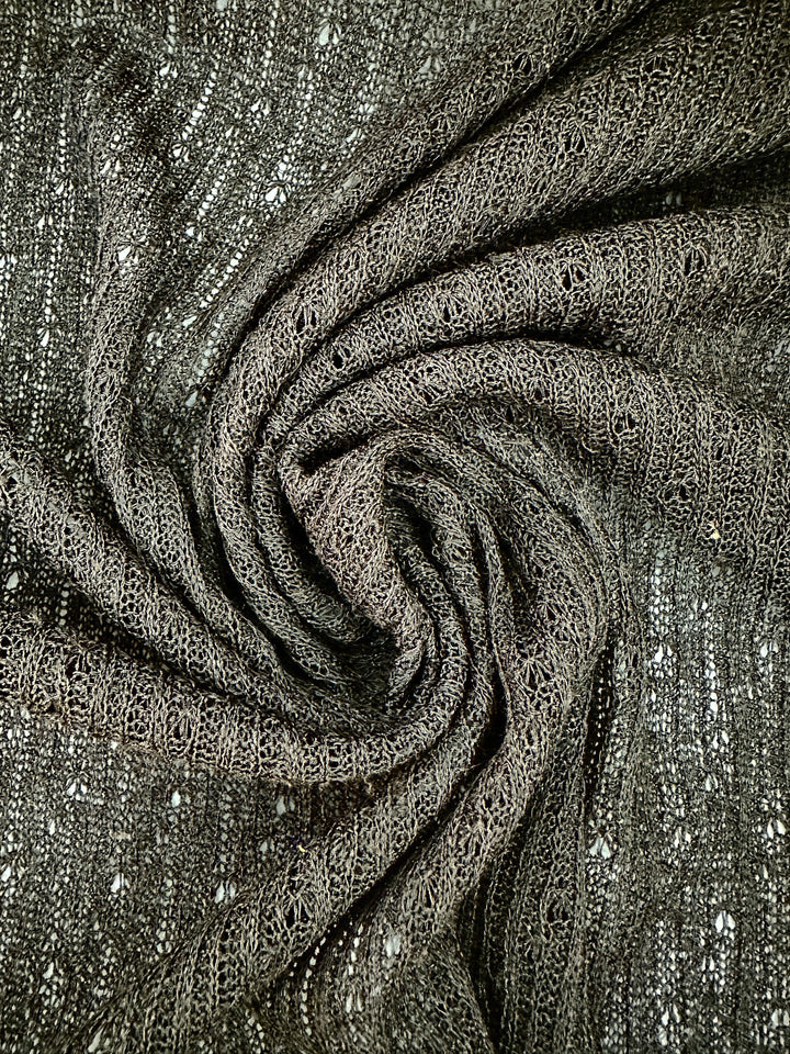 Sweater Knit - Poly Linen - Black