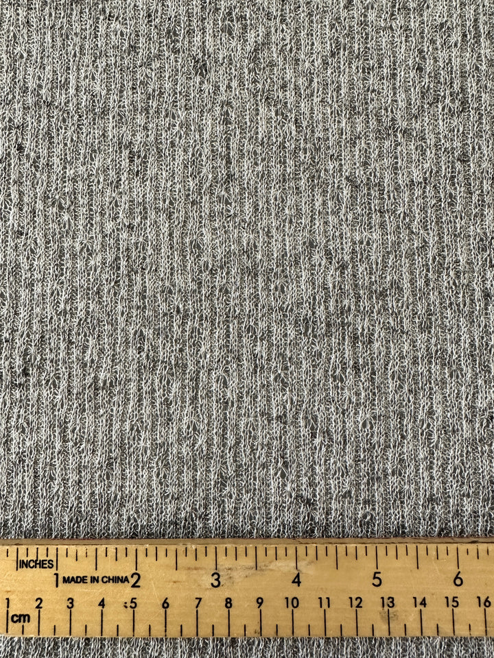 Sweater Knit - Poly Linen - Light Grey