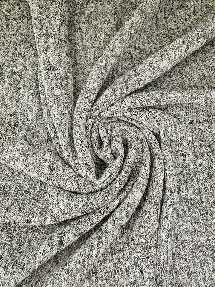 Sweater Knit - Poly Linen - Light Grey