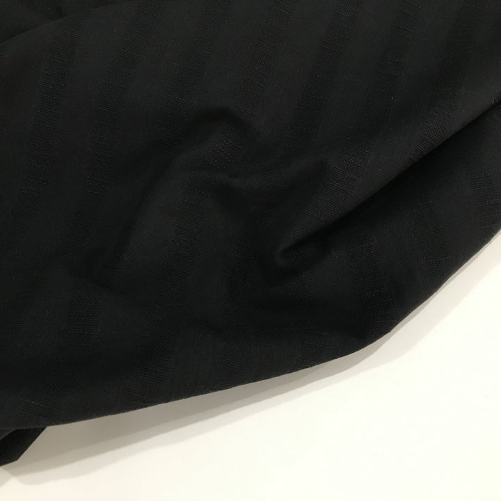 Textured Stripe Cotton and Linen Blend – Breathable 85% cotton and 15% linen fabric with textured stripes, perfect for skirts, pants, and dresses.