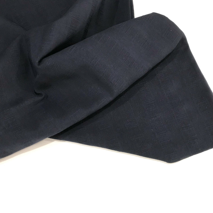 Textured Stripe Cotton and Linen Blend – Breathable 85% cotton and 15% linen fabric with textured stripes, perfect for skirts, pants, and dresses.