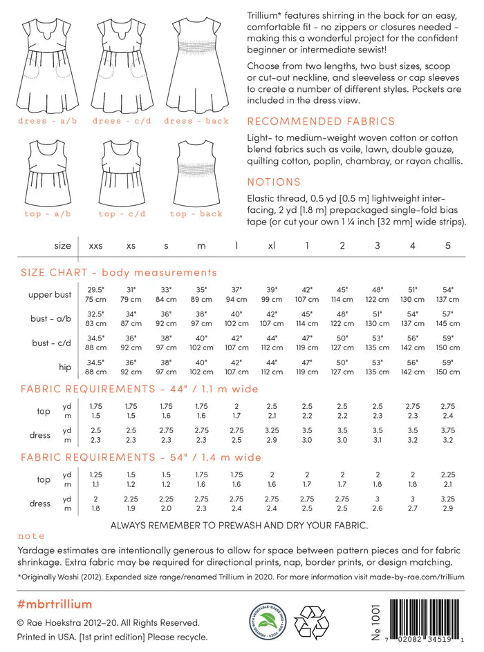 Pattern - Made by Rae - Trillium