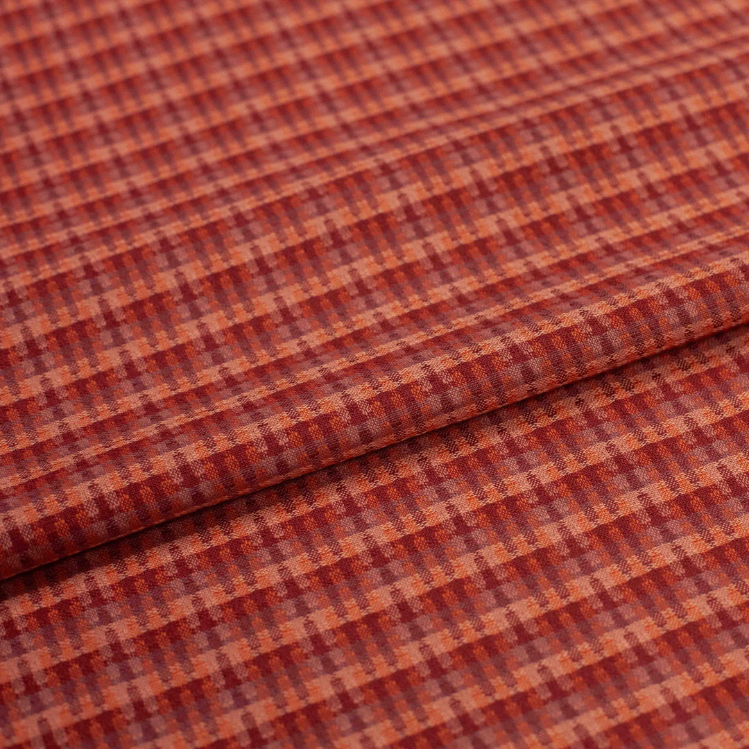 Cotton Woven - Tweed Weave in Rosebed