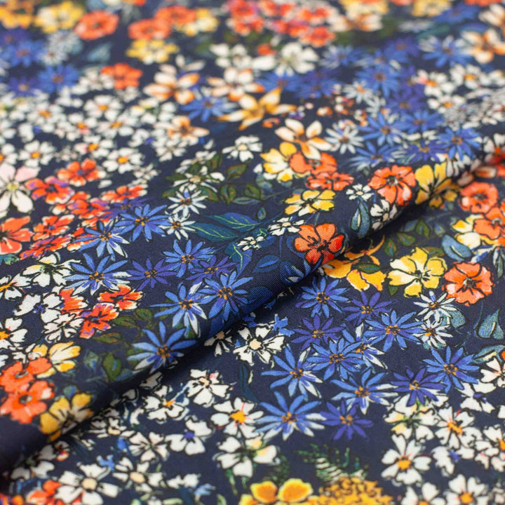 Dressweight Twill - Viscose - "Abounding Blossoms"