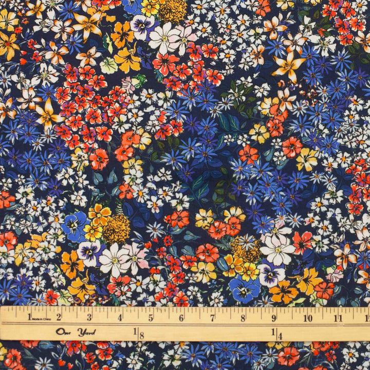 Dressweight Twill - Viscose - "Abounding Blossoms"