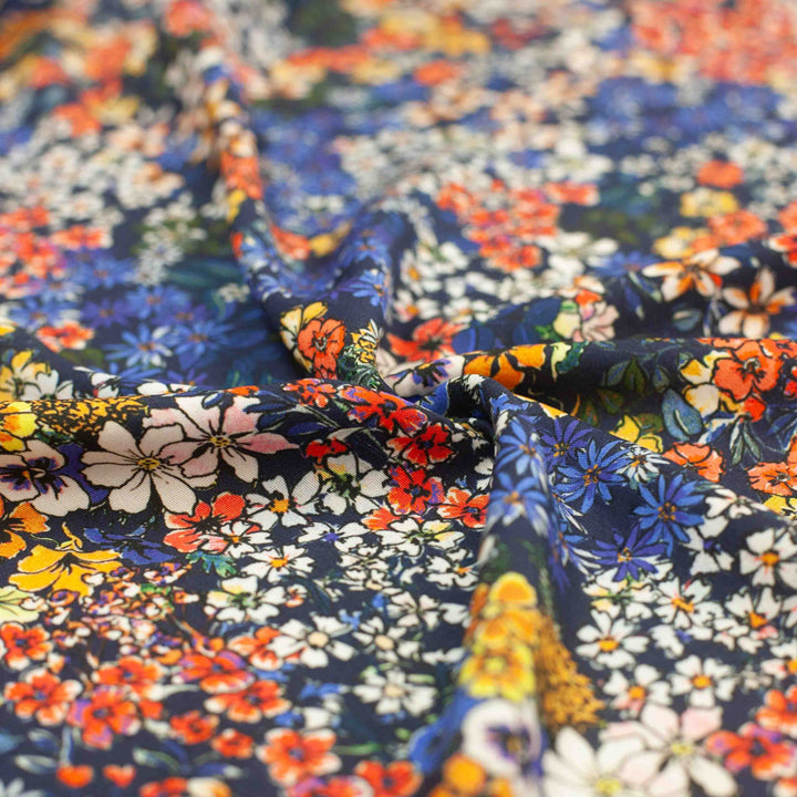 Dressweight Twill - Viscose - "Abounding Blossoms"