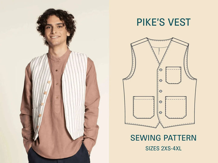 Pattern - Wardrobe by Me - Pike Vest (Men's Sizes)
