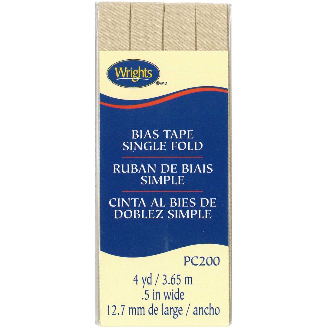 Single fold orange bias tape 1/2 inch