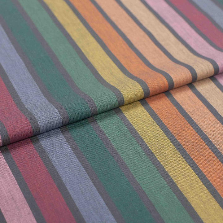 Cotton Woven - Wings in Dark Rainbow