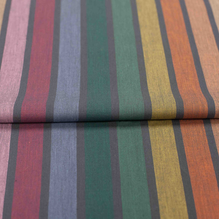 Cotton Woven - Wings in Dark Rainbow