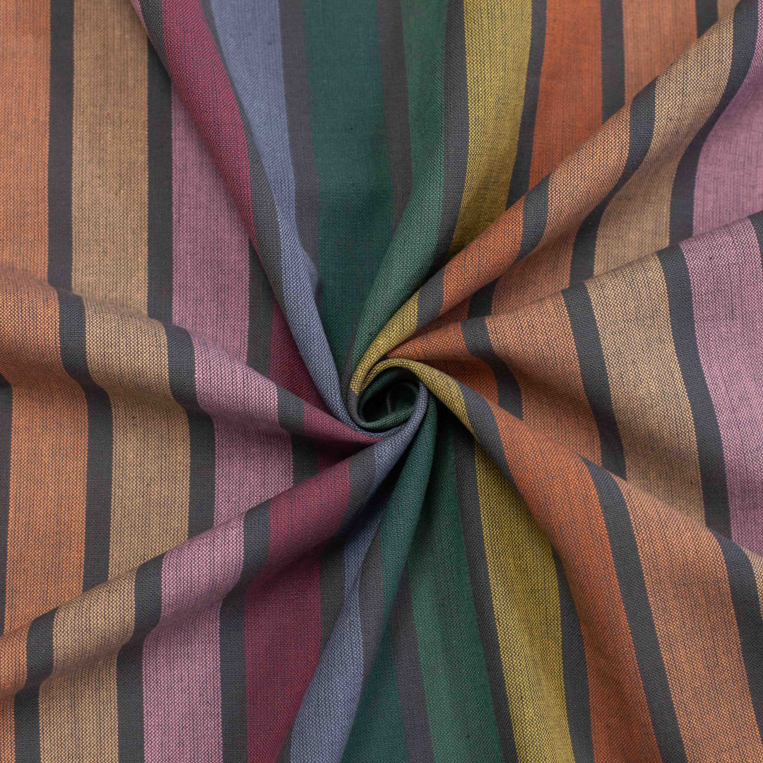 Cotton Woven - Wings in Dark Rainbow