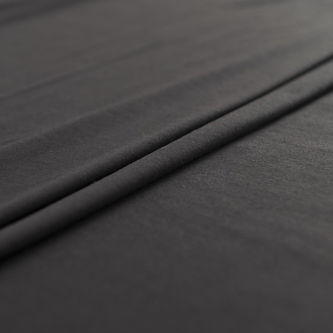 Black Wool Spandex Jersey Knit Fabric - 97% Wool 3% Spandex - 4-Way Stretch Soft Knit for Sewing