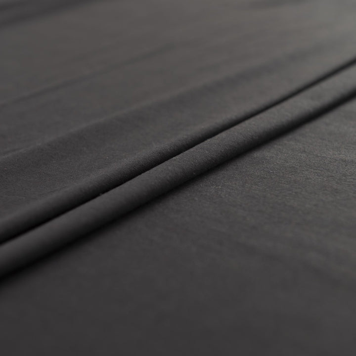 Black Wool Spandex Jersey Knit Fabric - 97% Wool 3% Spandex - 4-Way Stretch Soft Knit for Sewing