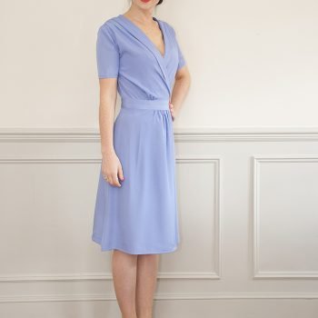 Sew Over It 1940s Wrap Dress sewing pattern – vintage-inspired wrap dress with collar, pleats, and A-line skirt