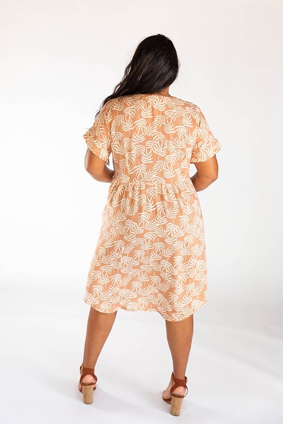 Chalk & Notch Fringe Dress & Blouse sewing pattern with button-up and pull-over options and interchangeable sleeves