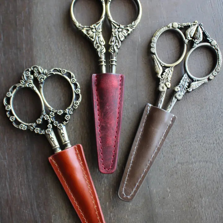 Leather Scissor Sheath - 3 Colors