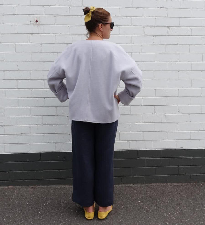 Style Arc Adelaide Woven Jacket sewing pattern with boxy fit and versatile pocket and lining options