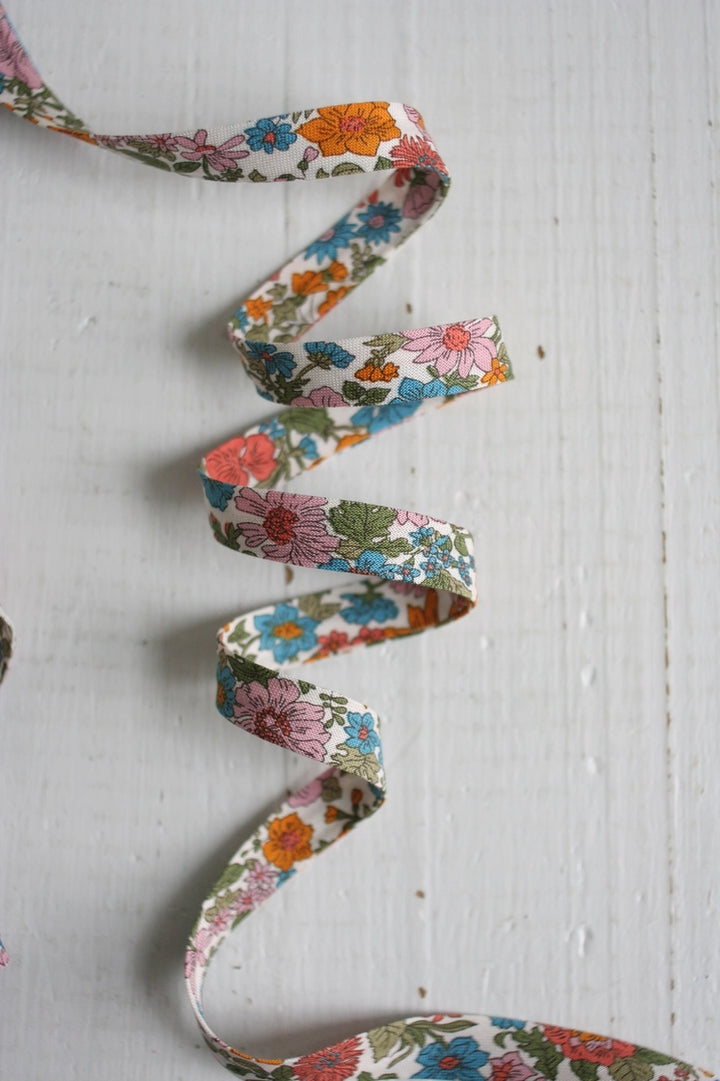 Printed Double Fold Bias Tape 1/2" - Liberty Annabel