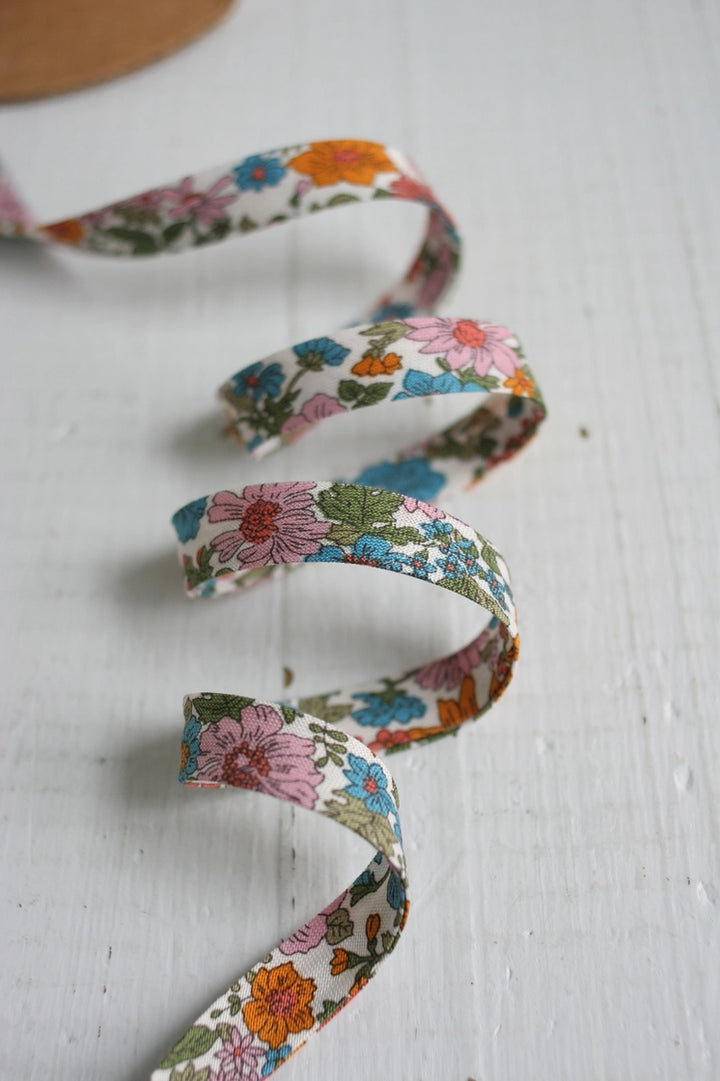 Printed Double Fold Bias Tape 1/2" - Liberty Annabel