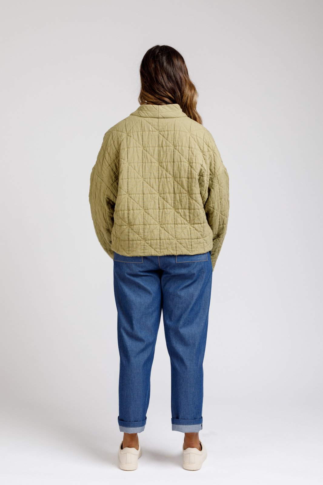 Megan Nielsen Hovea sewing pattern loose-fit drop shoulder jacket and coat with pockets and optional quilting