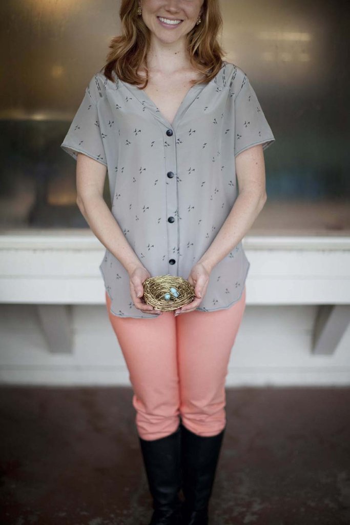 Sew Liberated Aida Top flat and gathered bodice in soft drape fabric