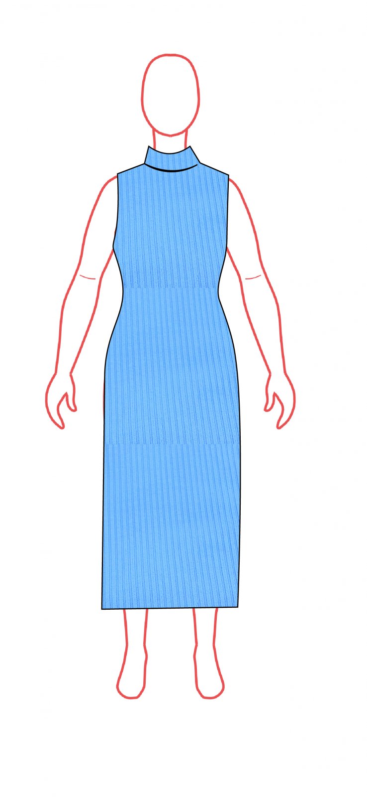 Summer Blue Bamboo Rib Knit Fabric - 89.5% Bamboo 10.5% Spandex - 4-Way Stretch Eco-Friendly Material for Dresses & Tanks