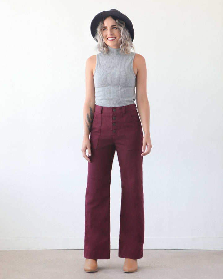 True Bias Nikko Top and Dress sewing pattern – mock turtleneck, fitted top, and ankle-length dress with side slits