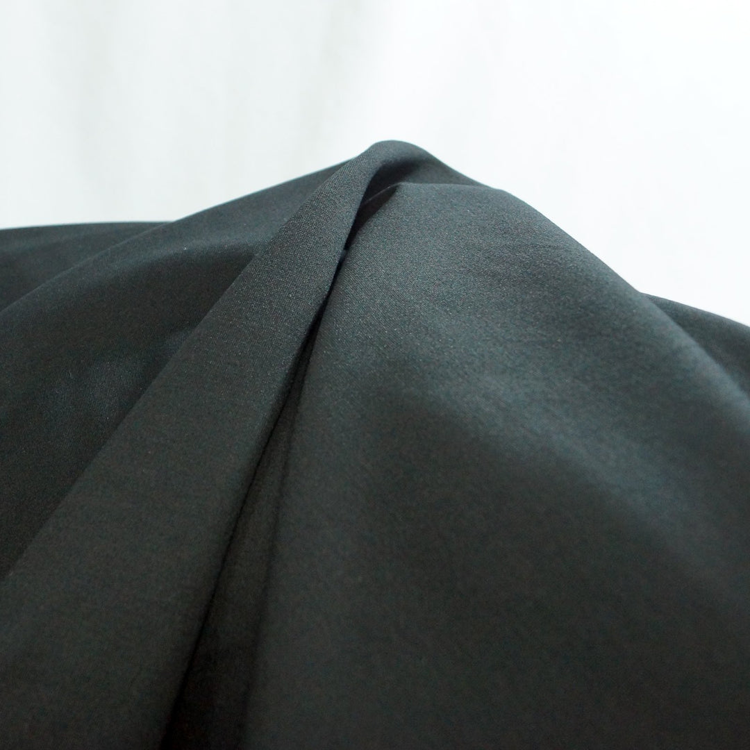 Ponte - Black Viscose & Wool Blend