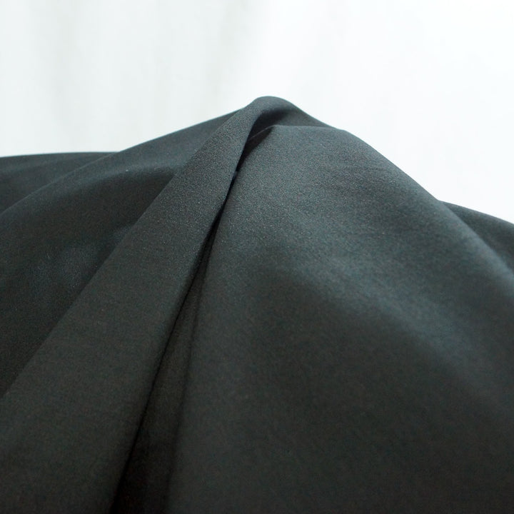 Black Ponte Knit Fabric - Rayon Nylon Spandex Blend - Professional Stretchy Material for Tailored Blazers & Dresses