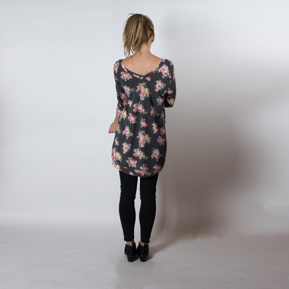 Cali Faye Collection Primrose Pullover Pattern – relaxed fit sewing pattern with optional V-neck back design