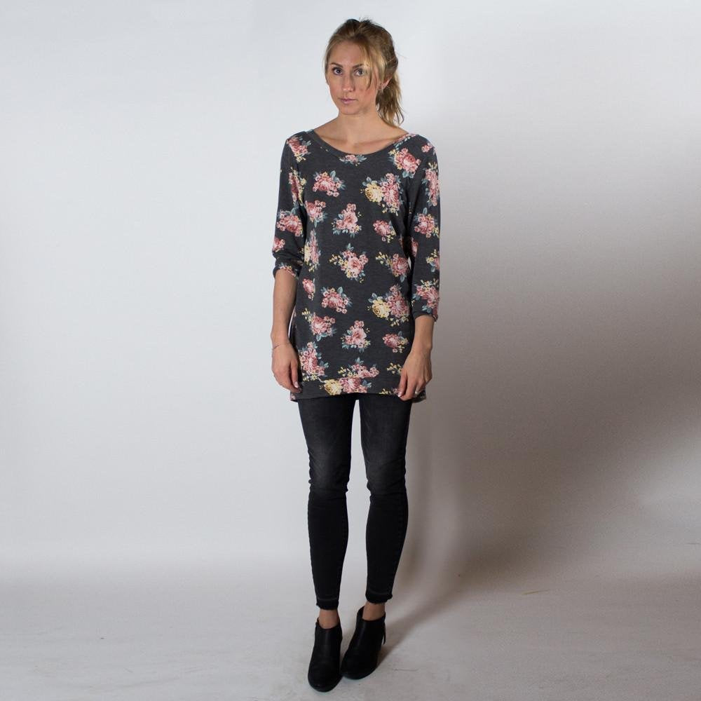 Cali Faye Collection Primrose Pullover Pattern – relaxed fit sewing pattern with optional V-neck back design