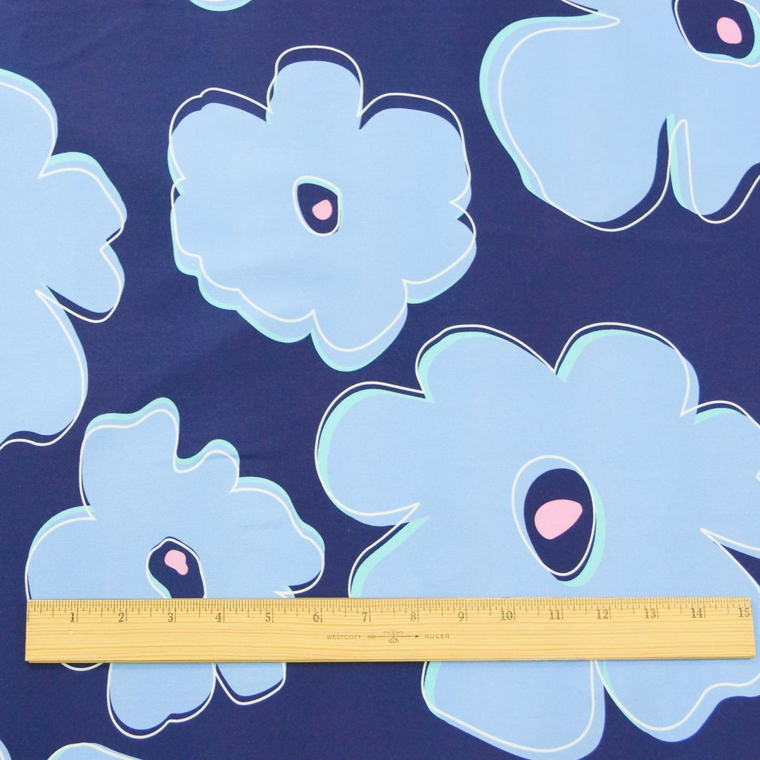 Rayon Twill Blue Lagoon fabric, soft drape, luxurious top and dress material