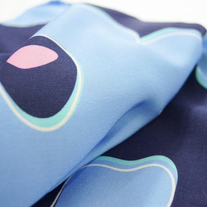 Rayon Twill Blue Lagoon fabric, soft drape, luxurious top and dress material