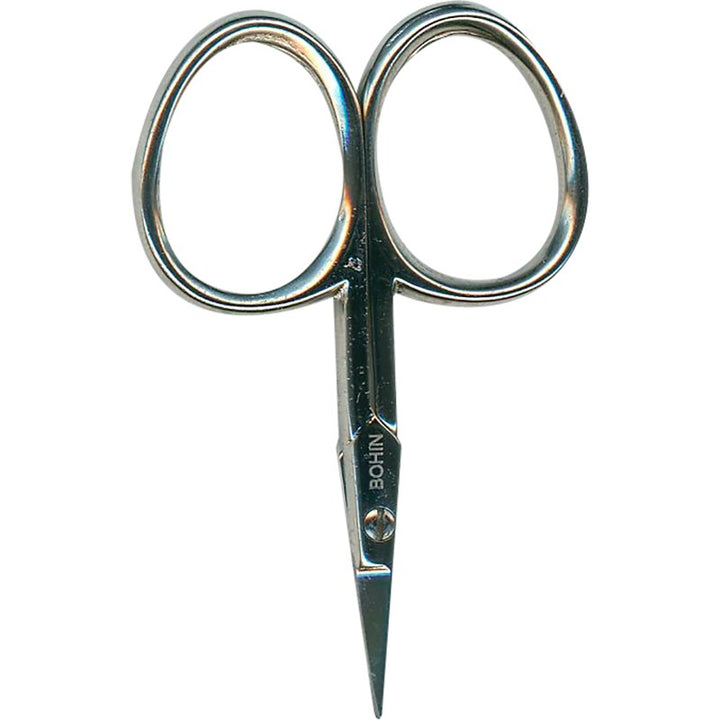 Bohin 2-1/4 inch silver embroidery scissors with large handle grip