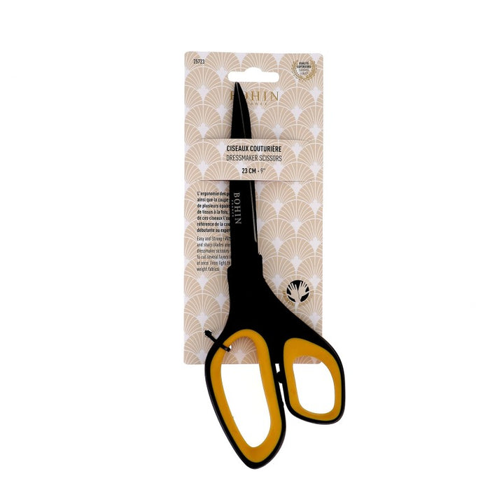 Bohin 9-inch soft grip dressmaker scissors for cutting multiple fabric layers