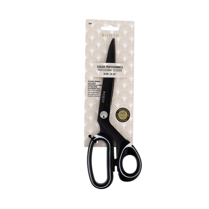 Bohin 10-1/4 inch professional scissors with titanium-coated stainless steel blades