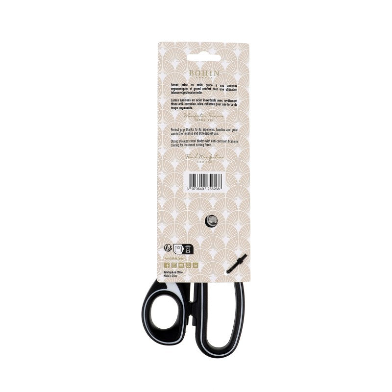 Bohin 10-1/4 inch professional scissors with titanium-coated stainless steel blades