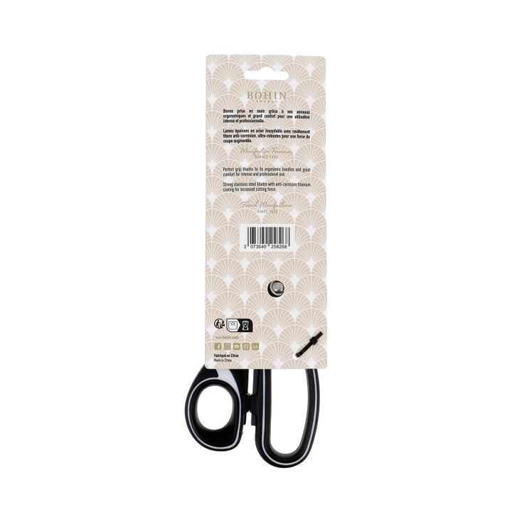 Bohin 10-1/4 inch professional scissors with titanium-coated stainless steel blades