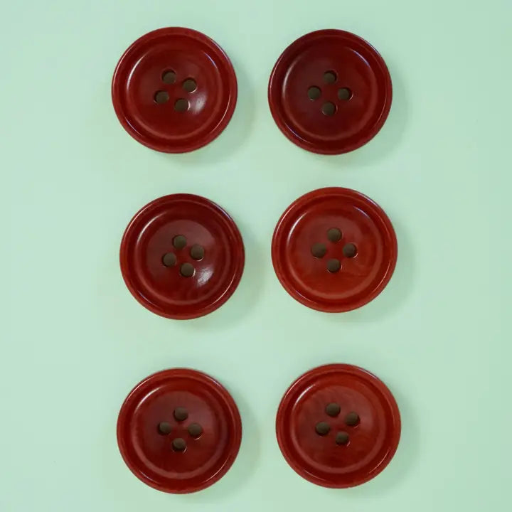 Corozo Nut Buttons Amber - 3 sizes (20L, 30L, 40L)